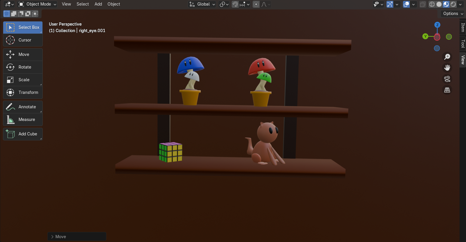 Mushroom Placement on Shelf